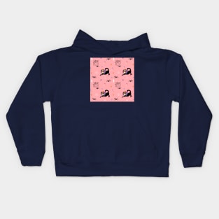 Cute print with a dog in a spider costume Kids Hoodie